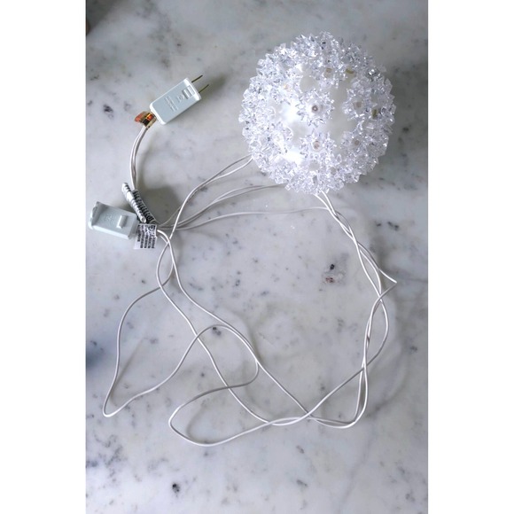 Retro Vintage Style Starburst  Hanging Sphere Light Clear Crystal Warm White LED - Picture 3 of 4